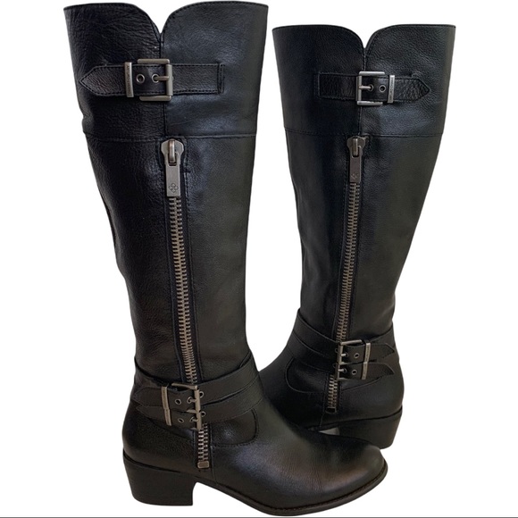 Arturo Chiang Shoes - Arturo Chiang Black Leather Riding Boot